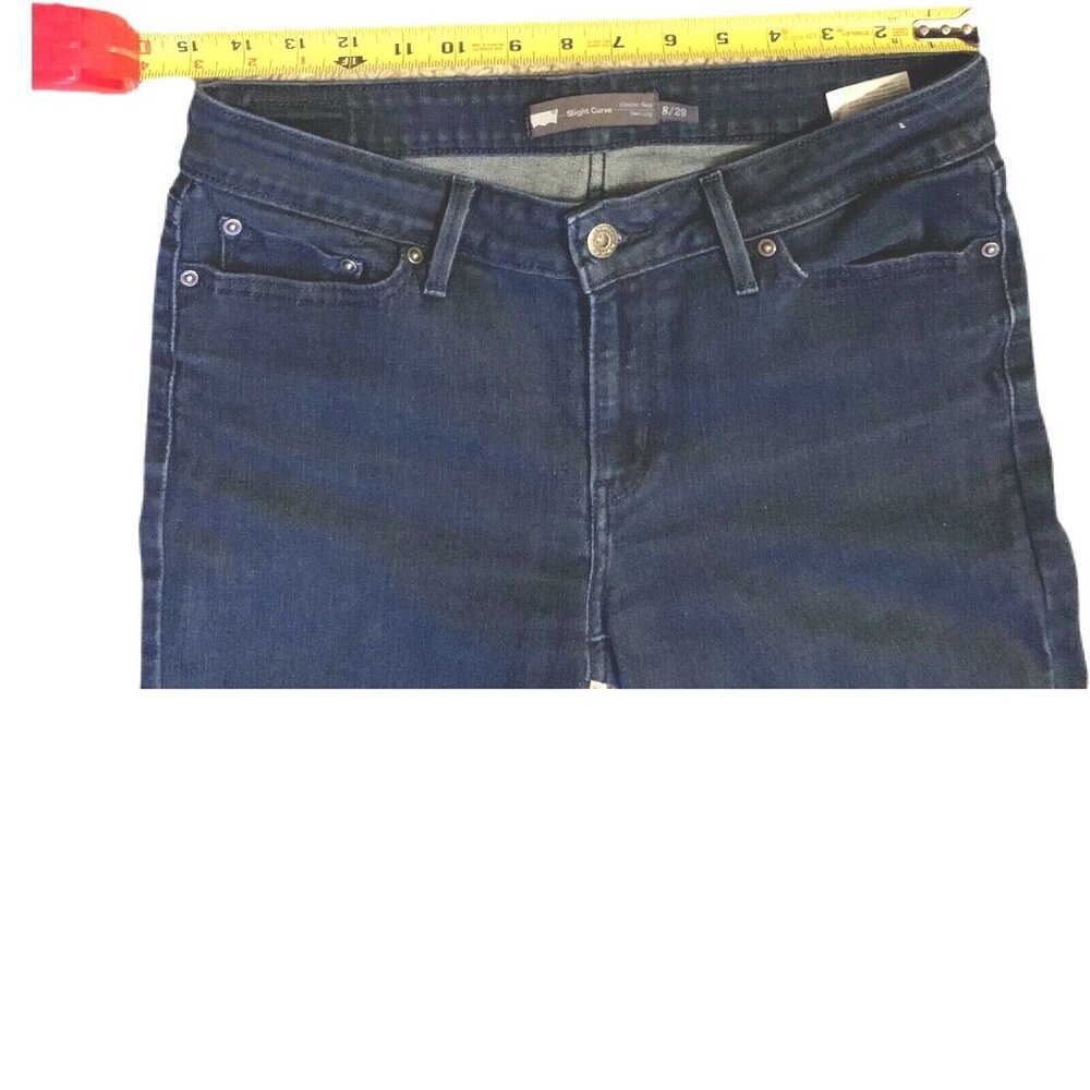 Levis Womens Blue Jeans 8 29 Slight Curve Classic Rise Slim Leg Stretch Denim - Picture 9 of 10